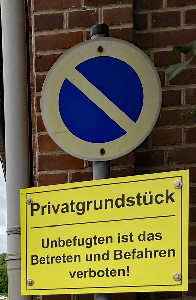 Verbote am Bleicherder Bahnhof